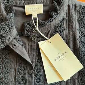 Sézane RYM SHIRT Black Size 10